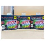 New (lot of 3) 50FT strip lights with remote/App