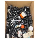 Box full of nail and beauty items