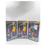 New (lot of 3) light up football sets.