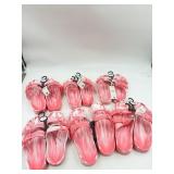 Lot of 6 Pink and White summer shoes. 2 pairs size