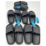 Lot of 5 Boys  Size 13/1 Black Slides for Summerti