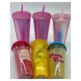 Lot of 6 Variety of Tumblers, 4 PCs Size 24 Fl Oz,