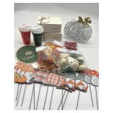 Large Lot of Fall Decor!! Includes Cups, Garden St