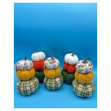5pc Stacked pumpkin decor