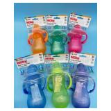 6pc Nuby bottle-to-cup standard neck 10oz 3+months