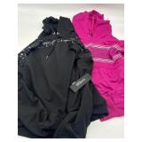 Lot of 2 Size XL Women s Bebe Sport Hoodies, Black