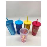Lot Of Various Double Walled Sip Cups