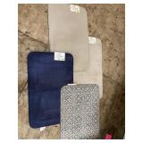 Lot Of 3 Bathroom Memory Rug & Kitchen Mat