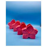 Lot of 4 Decorative Flower Shaped Vase, 1 ct