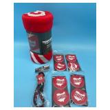 Ohio State Items- fleece throw blanket, car coaste