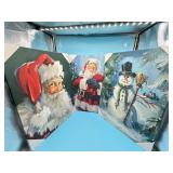 COMPLETE SET 3pc 2024 Santa & Snowman Canvases Sus
