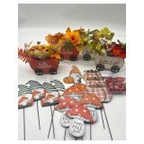 Large Lot of Fall Garden Decor, Includes Garden St