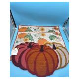 3pc Fall Seasonal Floor mats- coir doormat and tap