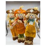 Lot Of 3 Scarecrow Indoor Decor