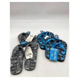 Lot Of 4 Kids Flips Flops Size 11/12