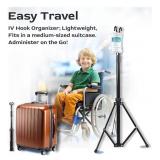 TidyFriend Steel Tripod IV Pole, Portable IV Pole