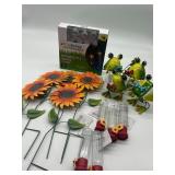 Large Lot of Garden Decor!! Includes Sunflower Sta