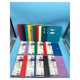 Large Lot of School Supplies- 12pc folders and 8pc