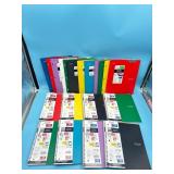 Large Lot of School Supplies- 12pc folders and 8pc