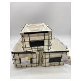 Lot Of 3 Wire Basket Removable Cloth Center