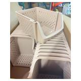 New Bulk lot of over 40 small beige storage bins f