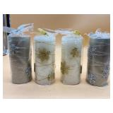 New 4-pack pillar candles