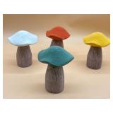 New 4-count mushroom decor