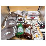 Paper plates, kitchen towels, throws and more!