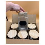 New 6 pack glass canisters with lids