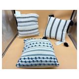 New lot of three 16x16 inch throw pillows