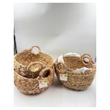 New lot of 4 household decorative baskets.