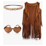 Size Small 70s Costume Set for Women, Bohemian Hip