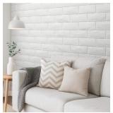 Large Lot of 3D Wall Panels, White Brick Printable
