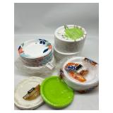 Large Lot of Disposable Plates, Includes Variety o