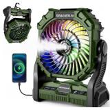 Odoland Portable Camping Fan with LED Lantern, 200
