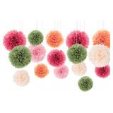 NICROLANDEE Wedding Party Decorations - 16Pcs Pink