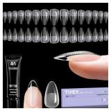 Tipex Instant Apex Nail Tips, Almond Short Gel Nai