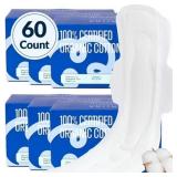 100% Organic Super Long Overnight Pads with Wings,