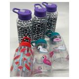 Lot of 6, 50 Fl Oz Sports  Water Bottles, Variety