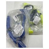 Lot of 2 Adult Snorkeling Masks, Green & Blue