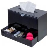 MyGift Premium Black Acrylic Cosmetic Organizer Ca