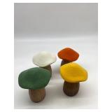 Set Of 4 mushroom decor