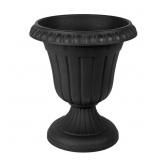 Traditional 16 in. x 18 in. Black Plastic Urn