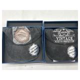 Lot of 2, Black Retirement Designs Hats, Adjustabl
