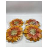 Lot Of 4 Metal Sunflower Decor