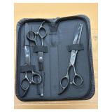 Professional hair shears with zipper carry case