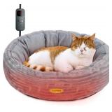 Heated Cat Bed for Indoor Cats, 20  Electric Cat H