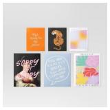 20" x 16" 6pc Expressive Maximalist Wall Art Set P