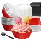 Mini Cake Pans with Lids,BAKINGPAK 30PCS 7.8OZ Alu