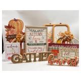 12 piece Lot Of Fall And Thanksgiving Themed Decor
